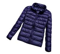 Plumifero Ultraligero Mujer Chaqueta Plumas Ligeros Mujer Plumífero Ligero Mujer Talla Grande Anorak Plumon Puffer Jacket Plumiferos Cazadora Pluma Plumones Abrigo Acolchado Down Jacket Armada 3XL