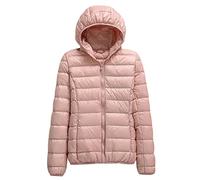 Plumifero Ultraligero Mujer Chaqueta Plumas Ligeros Mujer Plumífero Ligero Plumon Plumiferos Abrigo Cazadoras Chaquetas Plumas Mujer Pluma Puffer Jacket Mujer Down Jacket Women Talla Grande Rosa XXL