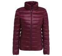 Plumífero Ultraligero Mujer Chaqueta Plumas Ligeros Señora Abrigo Cazadoras Puffer Jacket Talla Grande Rojo XXL
