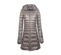 Plumifero Ultraligero Mujer Largo Chaqueta Plumas Ligeros Mujer Plumífero Ligero Chaqueta Acolchada Ligera Plumon Mujer Plumiferos Ultraligero Puffer Jacket Mujer Abrigo Acolchado Mujer Marrón L