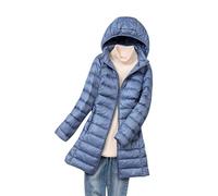 Plumifero Ultraligero Mujer Largo Chaqueta Plumas Ligeros Mujer Plumífero Ligero Mujer Chaqueta Acolchada Ligera Plumon Mujer Plumiferos Ultraligero Mujer Puffer Jacket Abrigo Plumas Mujer Azul XL