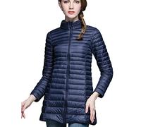 Plumífero Ultraligero Mujer Largo Chaqueta Plumas Ligeros Talla Grande Anorak Plumon Puffer Down Jacket Largos Abrigo Cazadora Pluma Plumones Parka Armada XXL