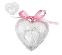 Plumón de polvo para el cuerpo, relleno de polvo corporal en forma de corazón para niños, plumón para el cuerpo, de pelo largo, lavable para