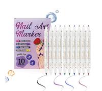Plumones de Uñas,10 Colores con Larga Duración y Secado Rápido Herramienta de Belleza,Rotuladores de Pintura de Uñas para Niños | Para Mujeres, Adolescentes, Madres, Práctica, Salón, Hogar, Fiesta, Bo