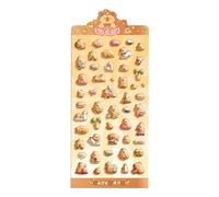 Plump Stickers of Small Animals | 3d Three-Dimensional Foam Stickeers | Cartoon Animal Stickeers for Children Teens Adults Travel Case, Laptop, Planners, Calendars and Notebooks