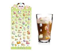 Plump Stickers of Small Animals | 3d Three-Dimensional Foam Stickeers | Cartoon Animal Stickeers for Children Teens Adults Travel Case, Laptop, Planners, Calendars and Notebooks
