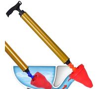 Plunger - Removedor de clog de mango ergonómico | Hair Clog Remover Air Plunger - Rust-proof stainless steel handle, this toilet pluFloor Drain Bathroom Sink Vegetable Basin Gutter Dorm Apartment