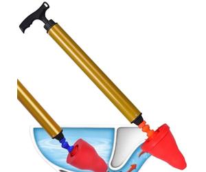 Plunger - Removedor de clog de mango ergonómico | Hair Clog Remover Air Plunger - Rust-proof stainless steel handle, this toilet pluFloor Drain Bathroom Sink Vegetable Basin Gutter Dorm Apartment