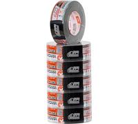 Plus Calidad Cinta Americana Extrafuerte 48mm x 50m x 0.2mm Color Negro para Embalaje, Cajas de Cartón de Mudanzas, Reparación. Precinto para Sellados Seguros, Fuertes y Resistentes (06 Rollos Negro)