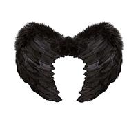 PLUS HOME Alas de Ángel Disfraz Grande, Plumas de Ángel (Negro) (60 * 45CM)