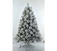 PLUS HOME Árbol de Navidad nevado con Base Soporte metálica tamaño150Cm(120Puntas) Pino Verde con un Nieve Blanco