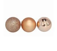 PLUS HOME Bolas DE Adorno Navidad,Ideal para Decorar ÁRBOL DE Navidad Y Otros Objetos.Motley Oro 12 Bolas