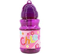 PLUS HOME Botella Agua con nombre Chloe para niños, 100% a prueba de fugas, sin BPA, 350 ml, para guardería, colegio, viajes y deporte Regalo de Niños 5-10 años para Colegio Cumpleaños(350ML)