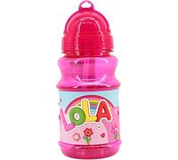 PLUS HOME Botella Agua con nombre para niños, 100% a prueba de fugas, sin BPA, 350 ml, para guardería, colegio, viajes y deporte Regalo de Niños 5-10 años para Colegio Cumpleaños(350ML) Lola