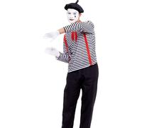 PLUS HOME Disfraz Para Niño Niña Adulto,Mujer,Hombre Carnaval Halloween,Fiesta Temática (Mimo Hombre)(L)