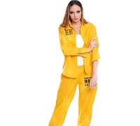 PLUS HOME Disfraz Para Niño Niña Adulto,Mujer,Hombre Carnaval Halloween,Fiesta Temática (Presidiaria Pms) (Talla :S)