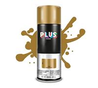 PLUS HOME Pintura Spray 520cc para pintar todo tipo de super cies: madera, metal, cartón, tela, piedra, bra de vidrio, plásticos rígidos, etc para bricolaje y DIY.Oro (Ral:P151)(Paquete de 1)