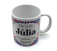 PLUS HOME Tassa personalitzada amb nom. Regals personalitzats amb nom i text. Tasses amb frases originals.JÚLIA