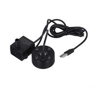 Plus - Máquina de niebla USB con bomba de agua con 4 luces LED de niebla Allinone para fuentes de interior, acuarios, decoración del hogar, color negro