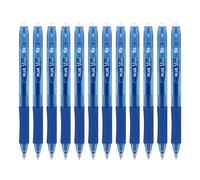 Plus Office - Bolígrafos PLUS Magic Pack de 12 Bolígrafos Borrables Retráctiles, Recargables, con Tinta de Gel Híbrida, Color Azul y Trazo de 0,7 mm (12 Azules)