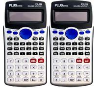 Plus Office - Calculadora Científica para Ingeniería, Escuela y Universidad, Pantalla 2 líneas (10+2 dígitos). Funciones Hiperbólicas y Trigonométricas, 2 Años de Garantía, FX-224 Plus Color Plata