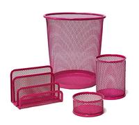 Plus Office CQY-3172-PK - Set de escritorio, color rosa