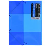 Plus Office F4161-BL - Carpeta con gomas y solapa translúcida, A4, azul
