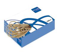 Plus Office - Gomas Elásticas, Caja de 100 g, Rubber Bands, Perfectas para Oficina, Organizar Archivos, Hogar y Escuela, de Caucho Natural - 80 mm