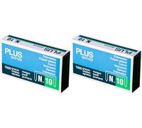 Plus Office- Pack de 1.000 Grapas de Cobre Modelo 10, Grapas Resistentes Cobreadas para Oficina, Hogar, Escuela (1.000 Unidades) (Paquete de 2)