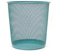 Plus Office - Papelera Malla Metálica 13 litros - 27,5 x 28 cm - Papelera Escritorio de Metal, perfecta para Oficina, Despacho, Estudio, Aulas - Color Turquesa