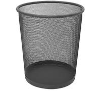Plus Office - Papelera Malla Metálica 20 litros - 30,5 x 35,5 cm - Papelera Escritorio de Metal, perfecta para Oficina, Despacho, Estudio, Aulas - Color Negro