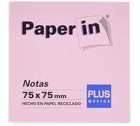 Plus Office Paper In - Blocs notas reposicionables, 300 hojas, 75 x 75 mm, colores pastel