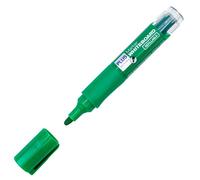 Plus Office - Rotulador de Pizarra Blanca con Tinta Liquida Recargable, Punta Cónica de 2mm, Ideal para Escribir en Cristal, Pizarra Blanca y Otras Superficies Lisas, Tinta Borrable (Verde)