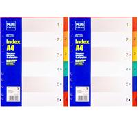 Plus Office - Separadores Numéricos A4 para Archivador, Índices Numéricos para Carpeta, Carpesano y Archivador de 2 a 4 anillas, Separadores Ideales para Oficina y Escuela (6 Posiciones)