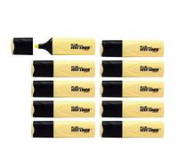 Plus Office - Subrayadores Fluorescente, Fórmula para la Escuela, la Oficina y el Estudio, Plus TEXT LINER, Color Amarillo Pastel, Caja 10 rotuladores