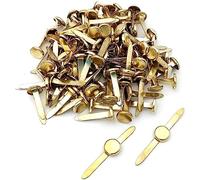 Plus Office - Sujetadores de Papel Encuadernador 25 mm, Cabeza Redonda, Encuadernadores para Papel Decoración, Herramienta de Scrapbooking, DIY Clavos Clips (100 unidades)