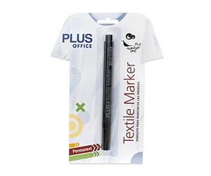 Plus Office Textil Marker - Rotulador marker, negro