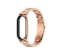 (Plus Oro Rosa) Correa Mi Band 7 Miband 6 5 4 3 Pulseras de Metal para Xiaomi Mi Band 6 Pulsera de Acero