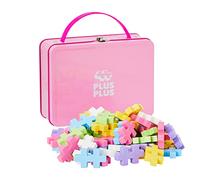 Plus-Plus 9603275 Genial Juguete de construcción Big Box Pastel, Juego de Bloques de construcción en práctica Caja de Metal con asa, 70 Piezas, Multicolor