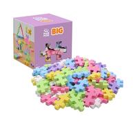 PLUS PLUS Plus PLUS-9603412 Big 9603412-Juego de Bloques de construcción creativos, 100 Piezas, Mezcla de Colores Pastel 03412