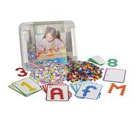 PLUS PLUS - Caja de Descubrimiento ABC & 123 - Juego de construcción educativa 2000 Piezas - PP3923