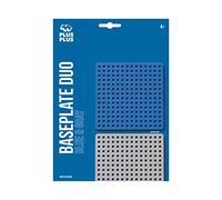 Plus-Plus- Geniales Konstruktionsspielzeug, Grundplatte, Basisplatte, Grau und Blau, 2 Teile Ingenioso Juguete de construcción, Placa Base, Gris y Azul, 2 Piezas, Color (9603840)