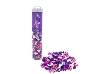 Plus-Plus Juego de 240 Piezas de Juguete de construcción de Tubo de Purpurina, Color Morado y Rosa