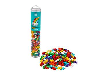 Plus Plus - Mega Tubo Arco Iris de 240 Piezas - Juego de construcción | Kit de construcción 2D 3D creativo encajable - Juguetes educativos STEM para niños - Juego sin fin - 5 a 12 años