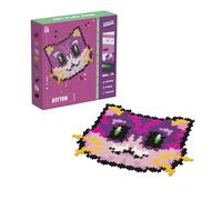 PLUS PLUS PLUS - 500 Ladrillos de construcción - Puzzle por número Gatito - Juego de construcción para niños a Partir de 5 años - Juego Educativo y Divertido para niñas y niños - PP3960