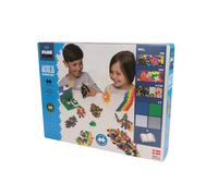 PLUS PLUS - Superjuego para aprender a construir - Mezcla b sica 1 de 200 piezas con 4 placas base - Juguete de construcci n de vapor con bloques