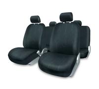 +PWR Car Parts Juego de Fundas de Asiento Universales Venezia Negras. Airbag Compatibles, Cremallera Trasera Partida. Completo para 5 Asientos.