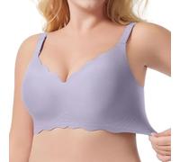 Plus Size Bra Fashion Normal Up and Down Wavy, Pink, M(Purple,M)