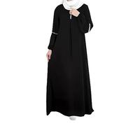Plus Size Linen Dress for Women Long Sleeve V Neck Casual Loose Fit Maxi Dress with Pockets Vintage Kaftans Muslim Dresses for Autumn & Spring Holiday Sundress Going out Daily Dresses