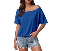 Plus Size Nightgowns Oversized Sleep Tshirts Dress Short Sleeves Sleepwear with Pocket Fit S-5XL (Dark,)(Blue,XL)